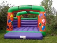 purple bouncy castle - adult